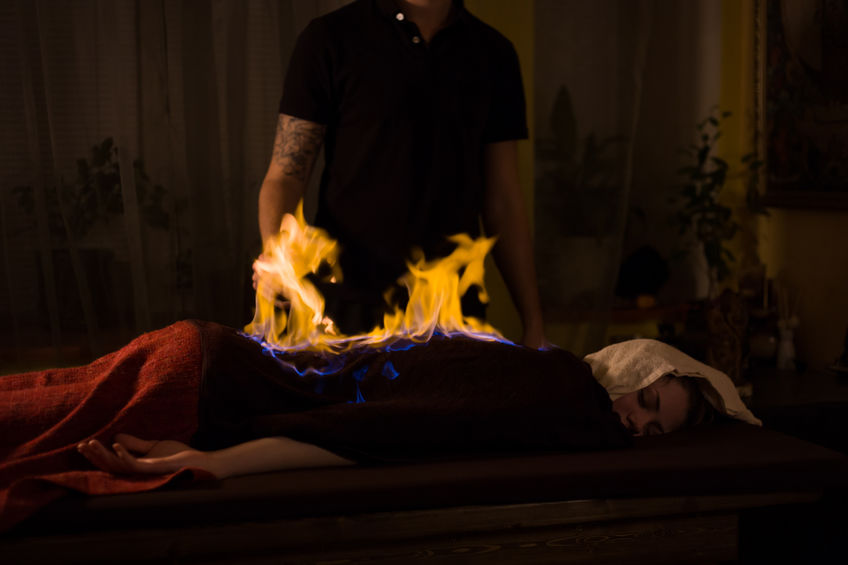 Chinesische Feuer massage